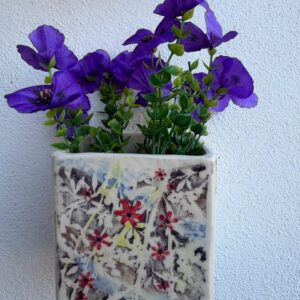 Red Flower Wall Box