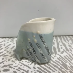 7cm High Porcelain Jug with Blue/Black Grass detail