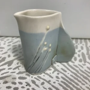 7cm High Porcelain Jug with Blue Grass detail