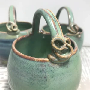 Green Porcelain Basket