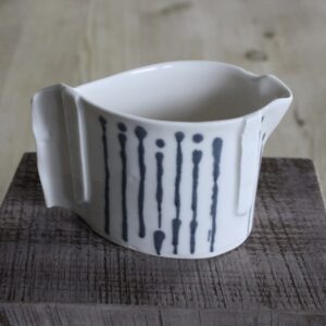 4.5cm High Miniature Porcelain Jug with Copper droplet detail